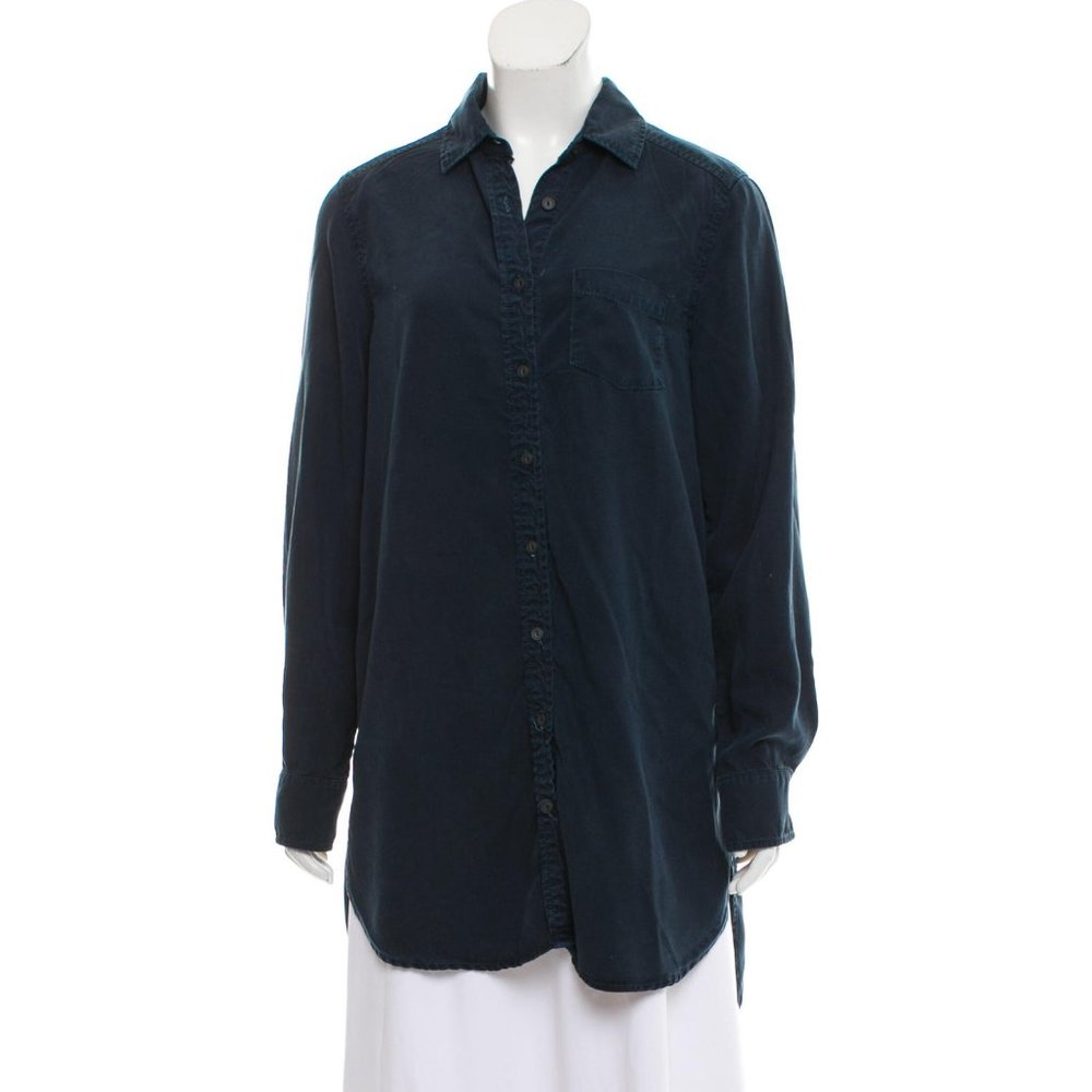 CURRENT/ELLIOTT Oversized Long Sleeve ButtonUp Top